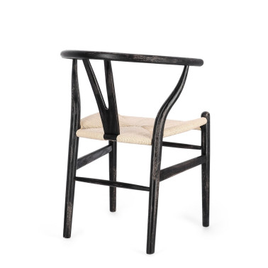 CHAIR ARTEMIA BLACK-NATURAL