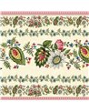 Folk Flower Wide Border Parchment PJD6015-01