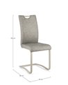 SILLA KENNETH PU GRIS PALOMA