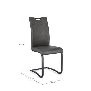 KEPLER PU ANTHRACITE CHAIR