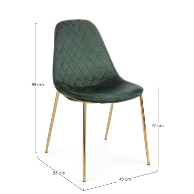 DARK GREEN VELVET TERRY CHAIR