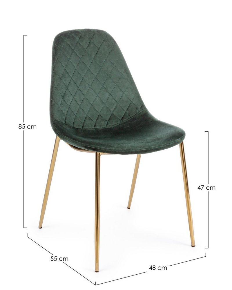 SILLA TERRY TERCIOPELO VERDE OSC