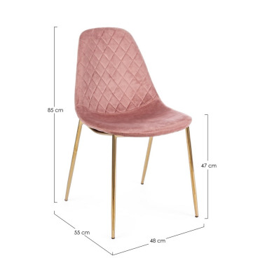 PINK VELVET TERRY CHAIR