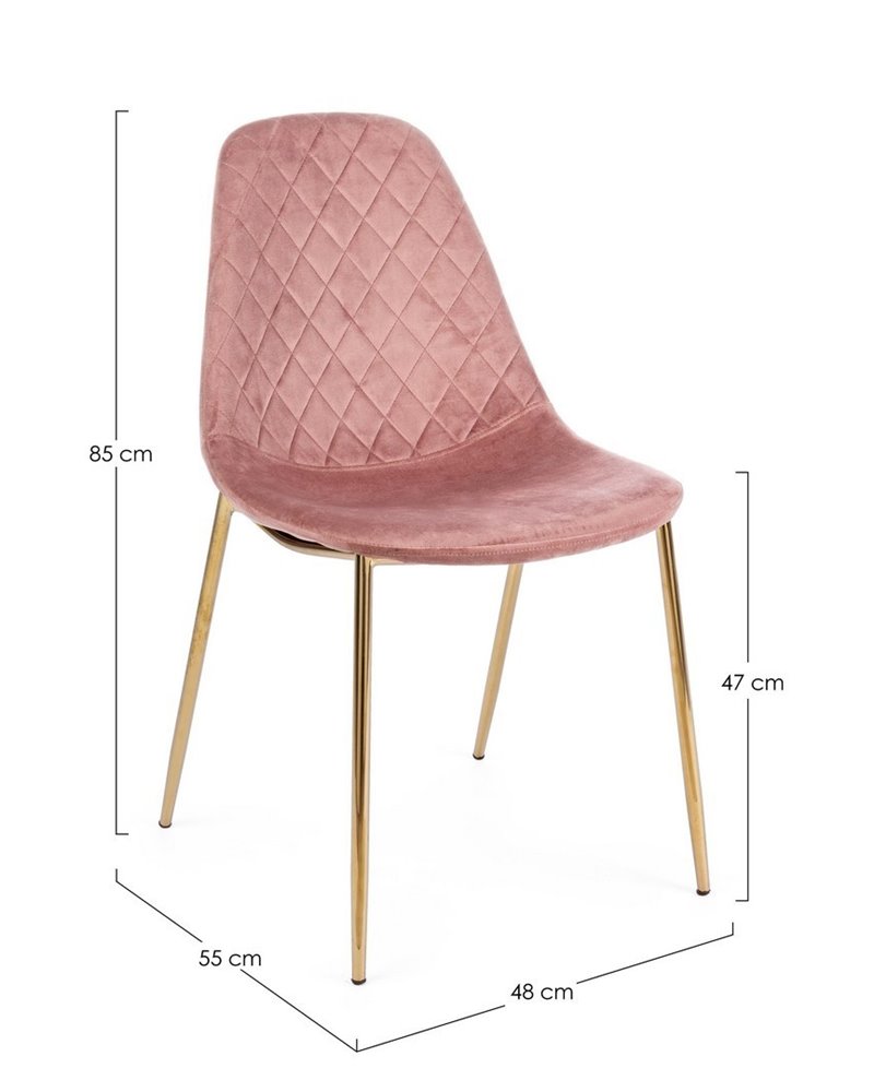 SILLA TERRY TERCIOPELO ROSA