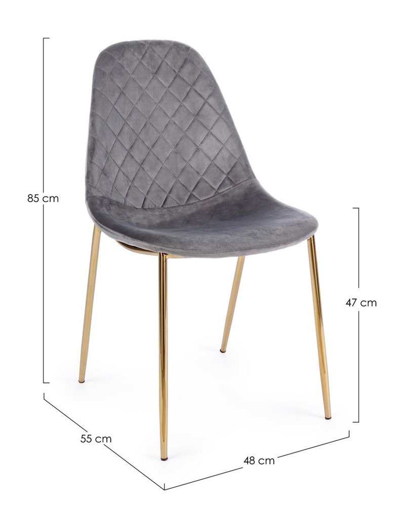 SILLA TERRY TERCIOPELO GRIS OSC