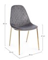 SILLA TERRY TERCIOPELO GRIS OSC