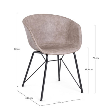 CHAIR WARHOL PU BEIGE BEIGE...