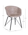 SILLA WARHOL PU BEIGE VINT. ESTRUCT. NEG