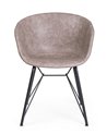 SILLA WARHOL PU BEIGE VINT. ESTRUCT. NEG