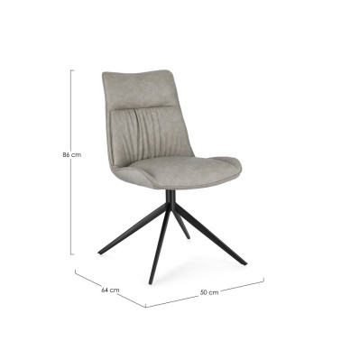 JORDAN PU CHAIR DOVE GRAY