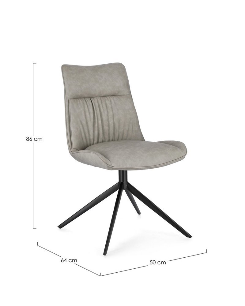 SILLA JORDAN PU GRIS PALOMA