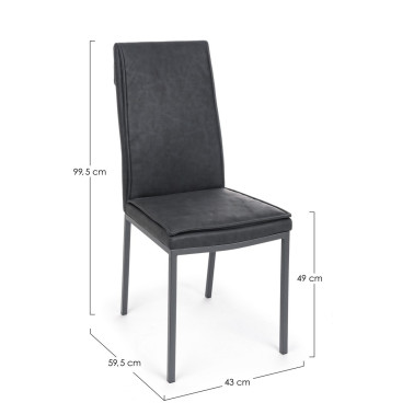 SOFIE PU ANTHRACITE CHAIR