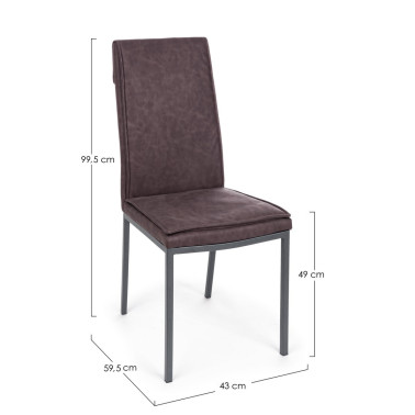 DARK BROWN PU SOFIE CHAIR