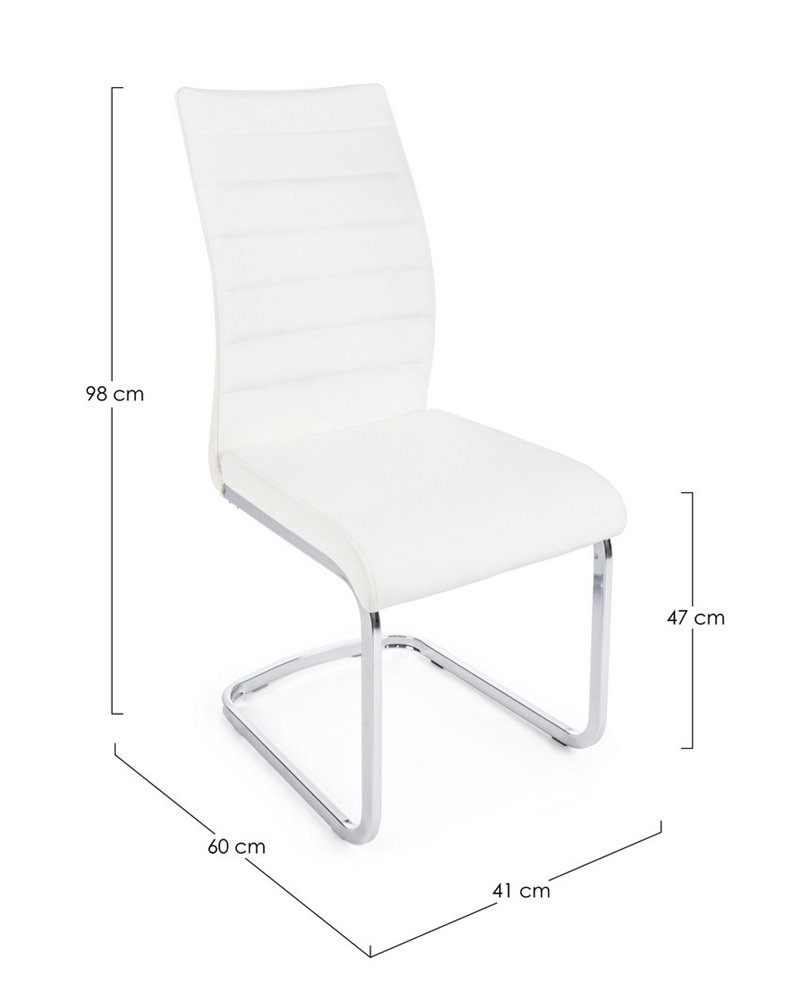 SILLA MYRA PU BLANCO