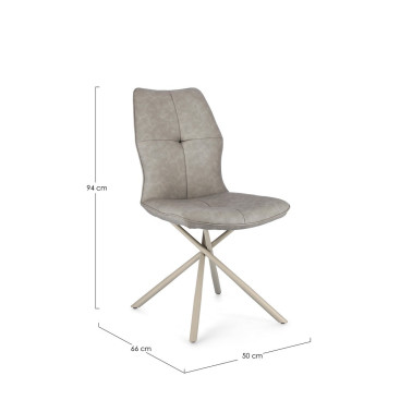 KEPLER PU CHAIR DOVE GRAY