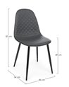 SILLA AMANDA PU GRIS