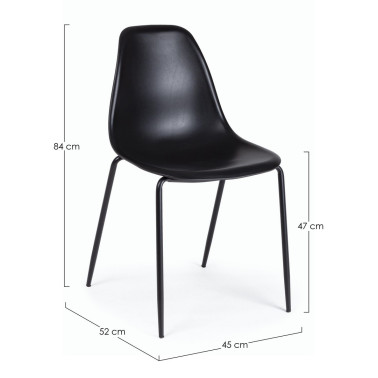 BLACK PLASTIC IRIS CHAIR