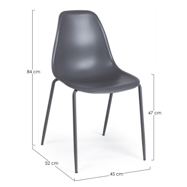 GRAY PLASTIC IRIS CHAIR