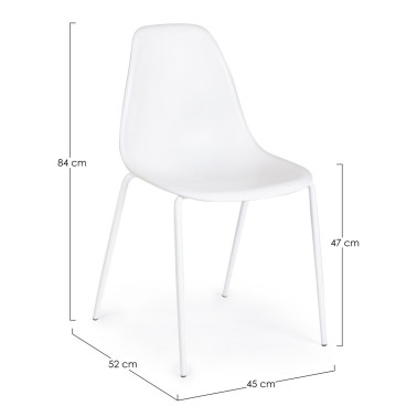 WHITE PLASTIC IRIS CHAIR