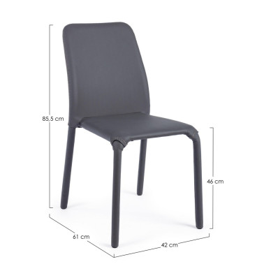 PATHOS PU GRAY CHAIR