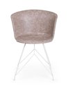 SILLA LOFT PU BEIGE VINT. ESTRUCT. BLANC