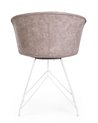 SILLA LOFT PU BEIGE VINT. ESTRUCT. BLANC