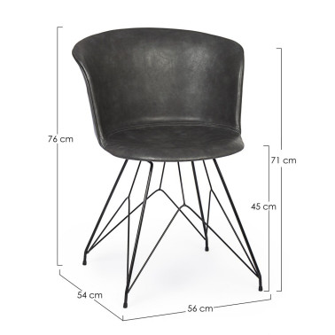 LOFT CHAIR PU ANTHRACITE...