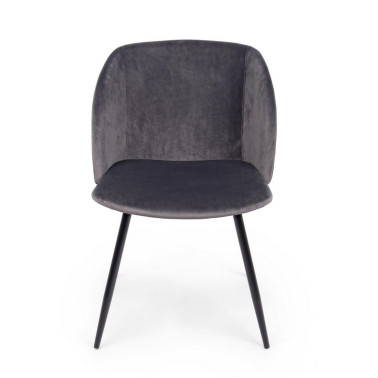 CROWN VELVET GRAY CADET CHAIR