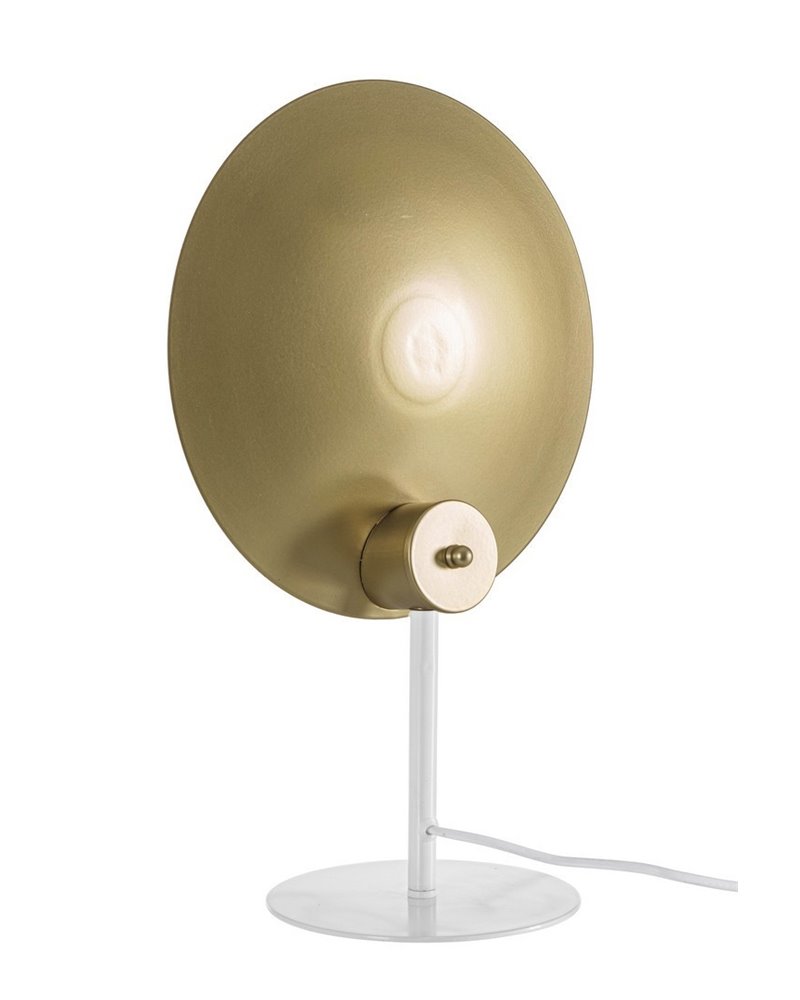 LAMPE À POSER DESIGN BLANC-DORÉ H