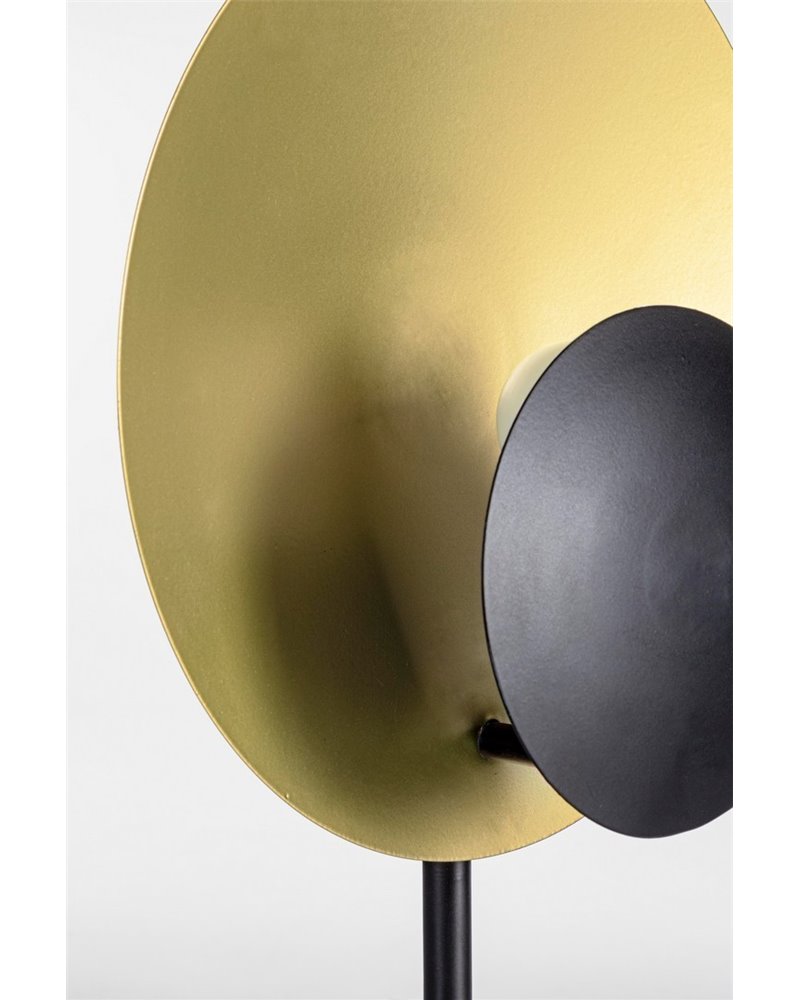 LAMPADA DA TAVOLO DESIGN NERO-ORO H4