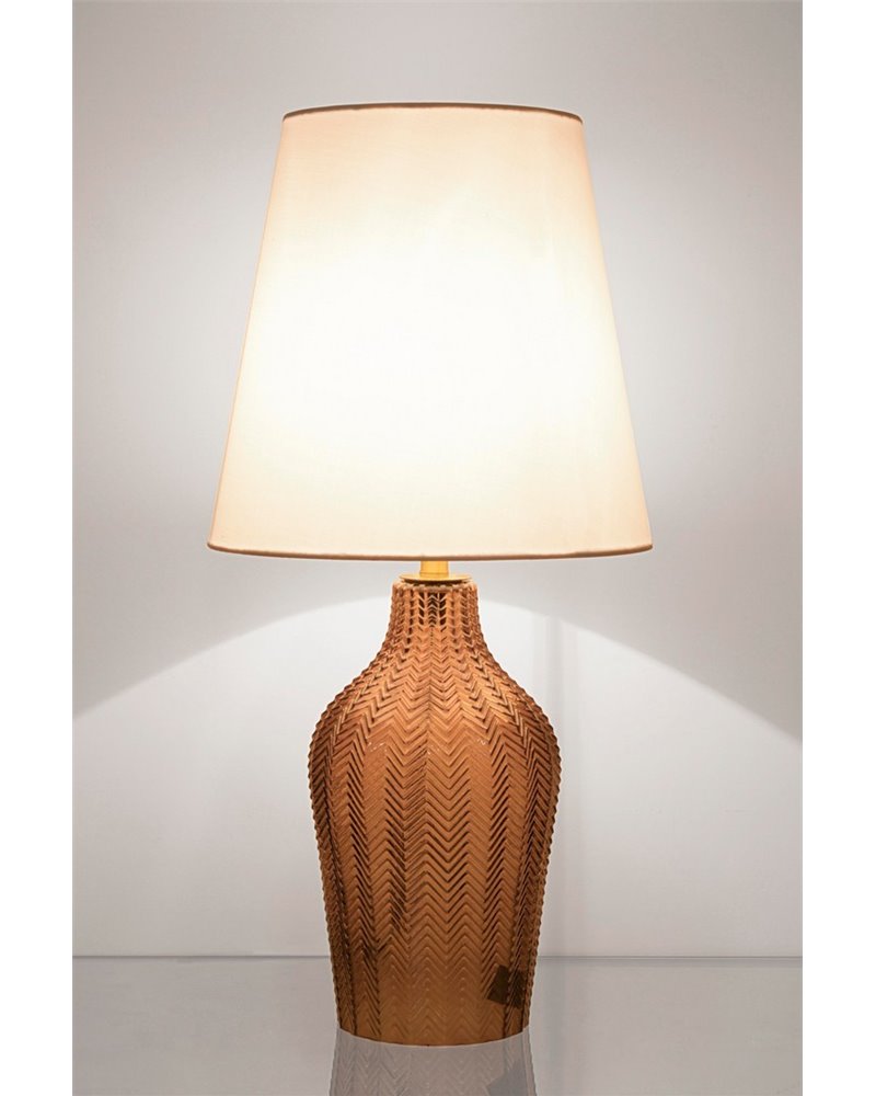 GLEAMING TABLE LAMP BROWN H62