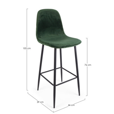 BAR STOOL IRELIA VELVET...