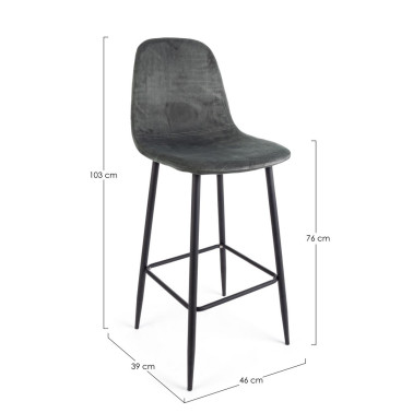 BAR STOOL IRELIA VELVET...