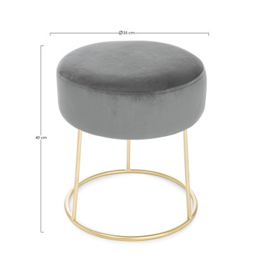 CLARISSA STOOL GRAY D35