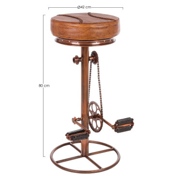 CYCLE COPPER BAR STOOL H80