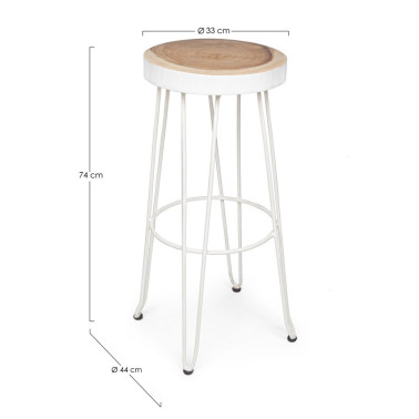 RAKEL BAR STOOL WHITE