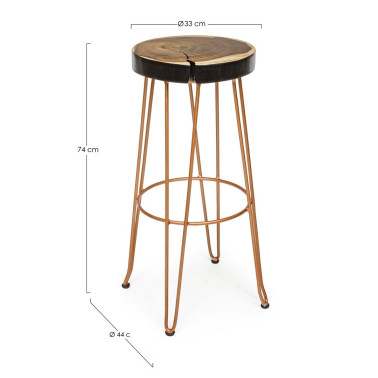 RAKEL COPPER BAR STOOL