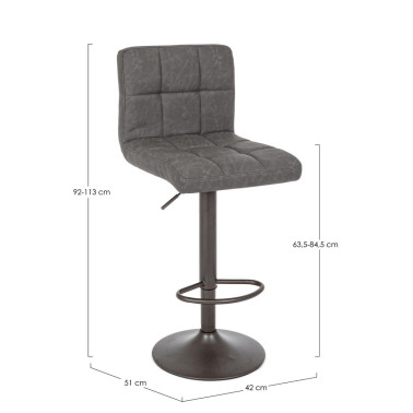 GREYSON STOOL DARK GRAY...