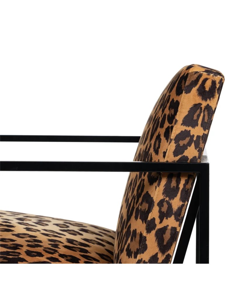 SILLÓN ANIMAL PRINT TEJIDO-METAL SALÓN 65 X 85 X 73 CM REF.608336