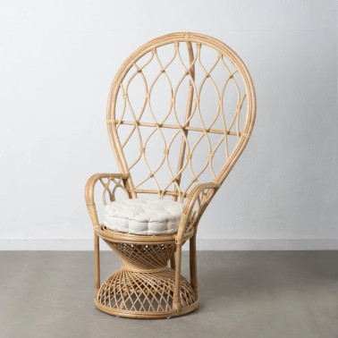 NATURAL RATTAN LOUNGE CHAIR...