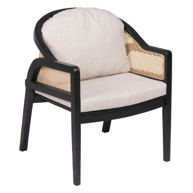 NATURAL-BLACK ARMCHAIR...