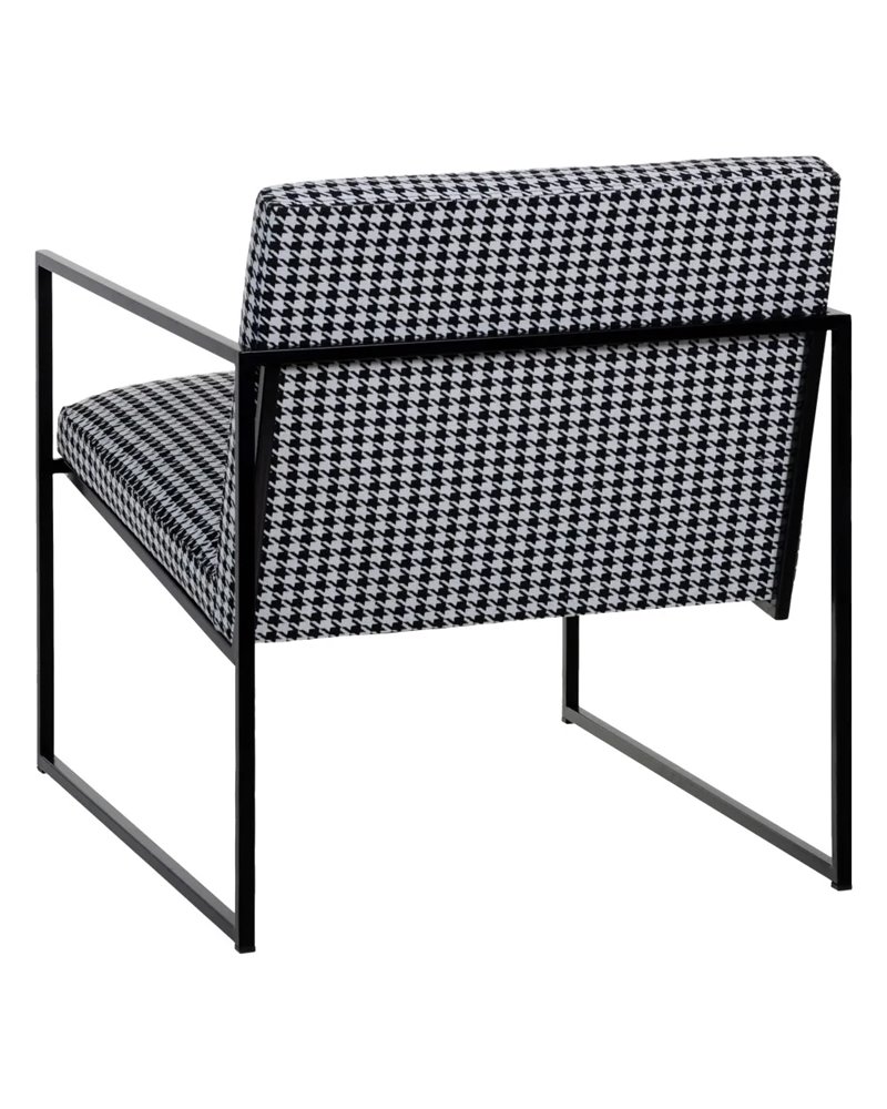 SILLÓN NEGRO TEJIDO-METAL SALÓN 65 X 85 X 73 CM REF.606723