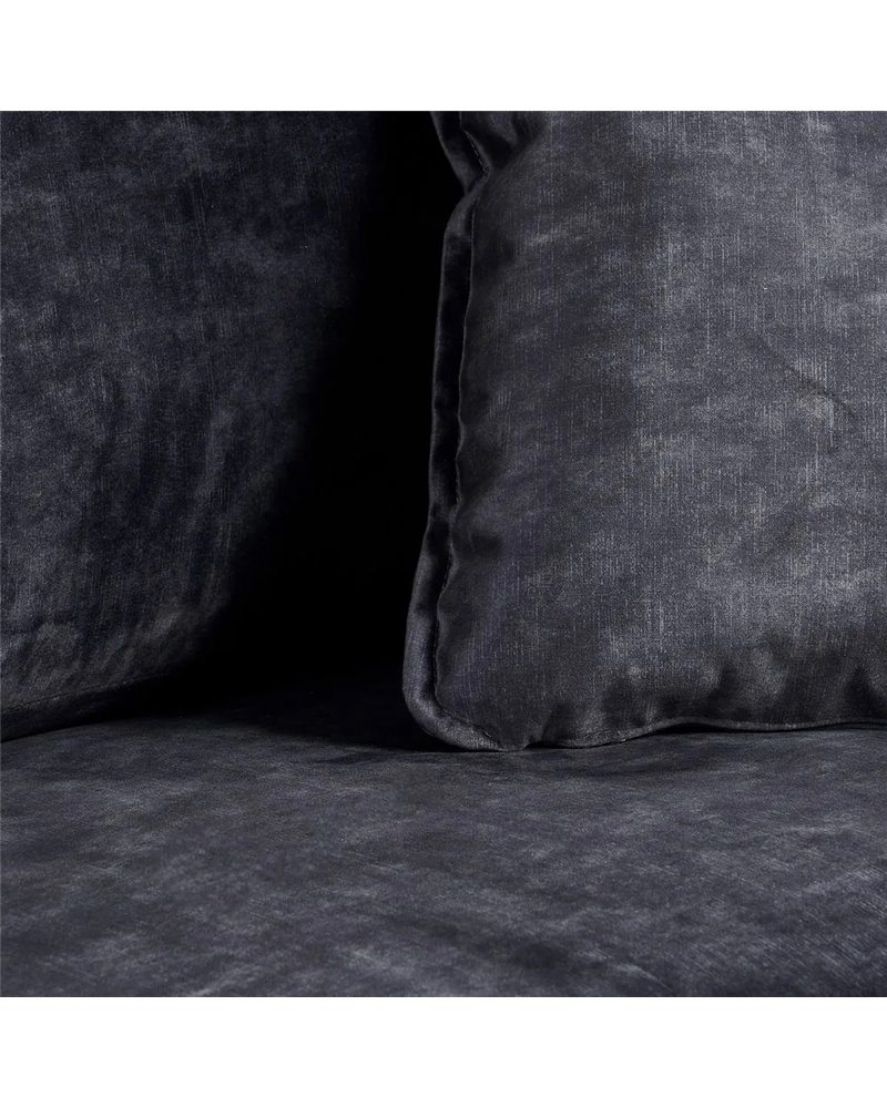 SOFÁ 3 PLAZAS GRIS OSCURO TEJIDO SALÓN 230 X 93 X 97 CM REF.605162