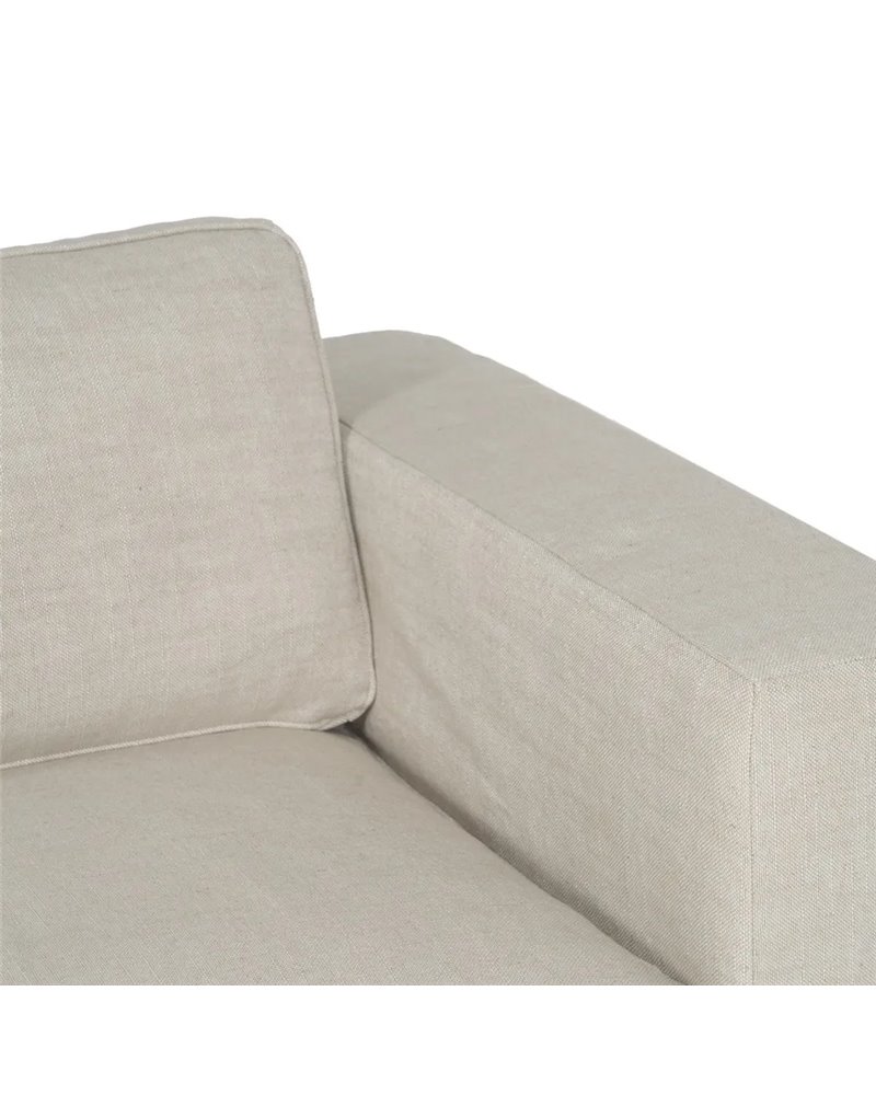 SOFÁ CHAISE LONGUE BEIGE TEJIDO SALÓN 253 X 160 X 93 CM REF.611006