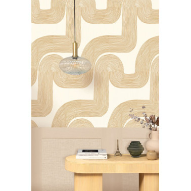 Curving Lines Beige L...