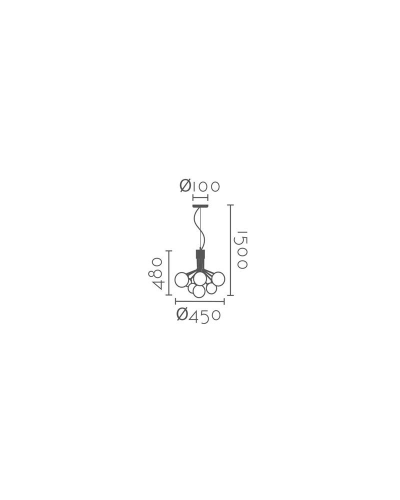 LAMPARA DE TECHO REF.-MD2199-9BK