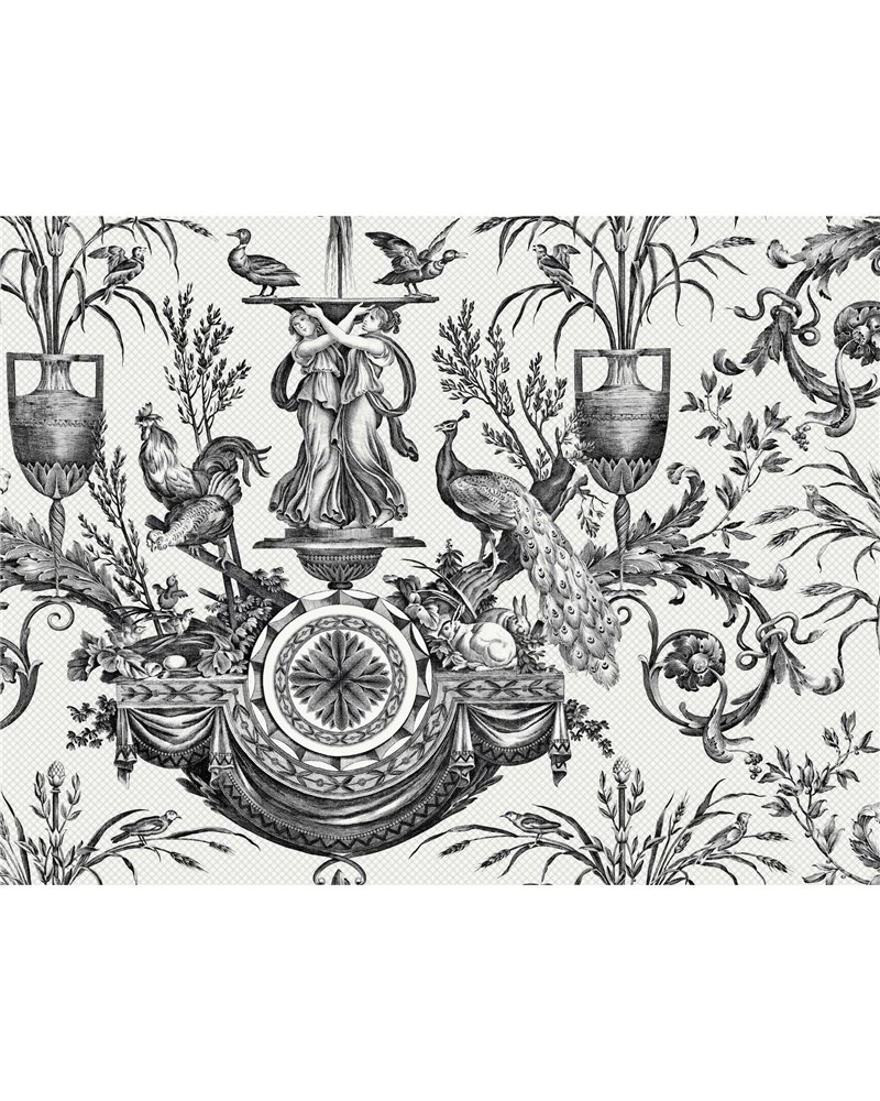 Avian Fountain Toile Black RT7813