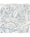 Orchidee Gewächshaus Toile Blau Taupe RT7884