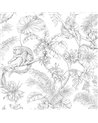 Toile Tropical Sketch Noir RT7841