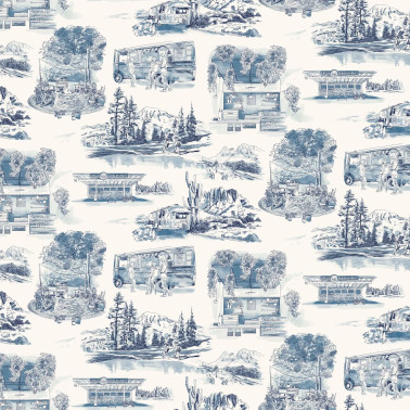 Modern Vista Toile Navy RT7862